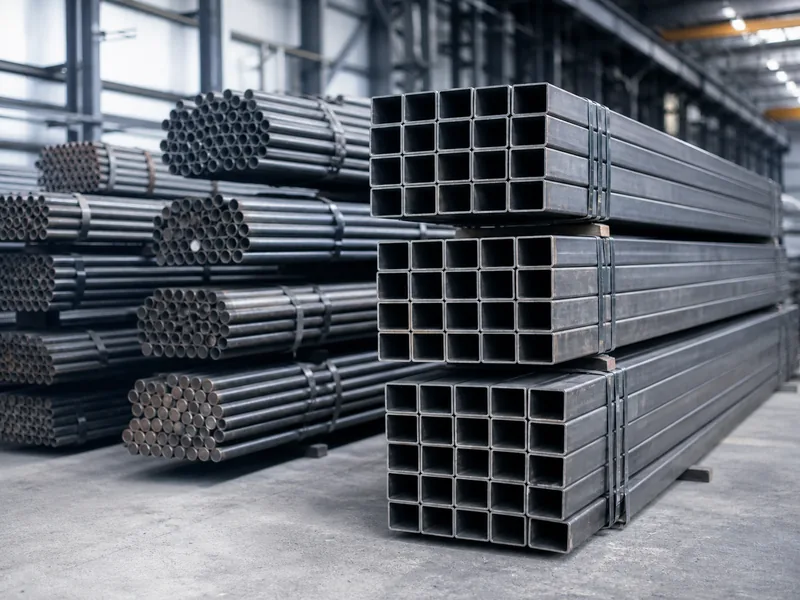 Steel pipes, sections and raw stock
